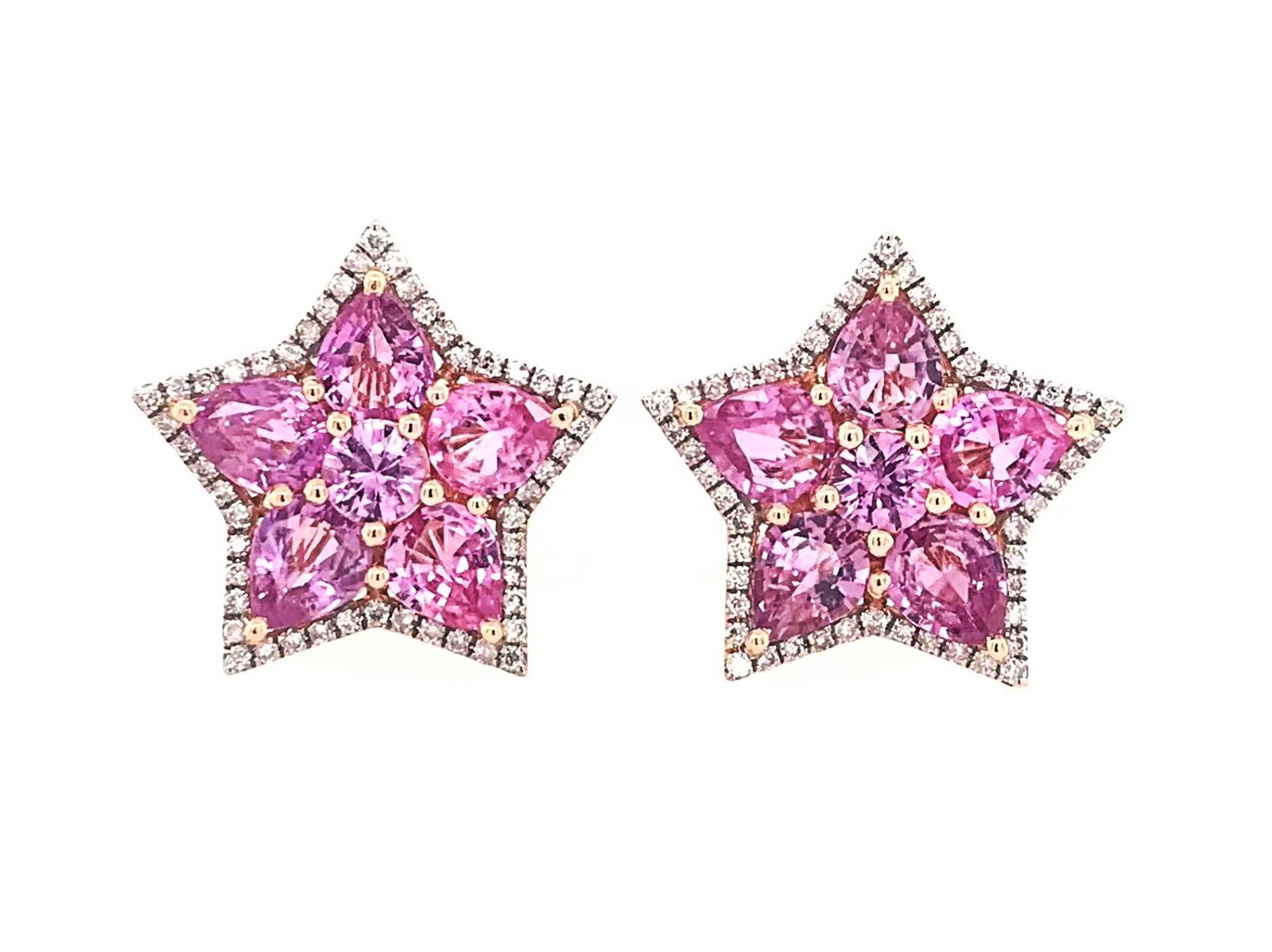 Pink Sunset Star Studs