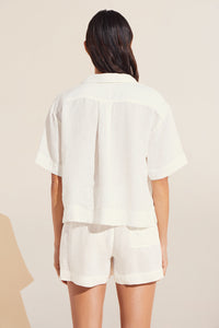 Garment Dyed Linen Short Set