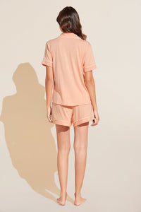 Gisele Tencel Modal Relaxed PJ Set in Peach Parfait/Ivory