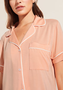 Gisele Tencel Modal Relaxed PJ Set in Peach Parfait/Ivory