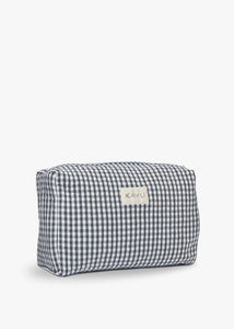 Elsie Travel Case Zip Pouch Bag in Black Gingham