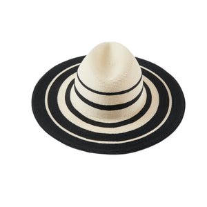 Emmanuelle Striped Packable Fedora