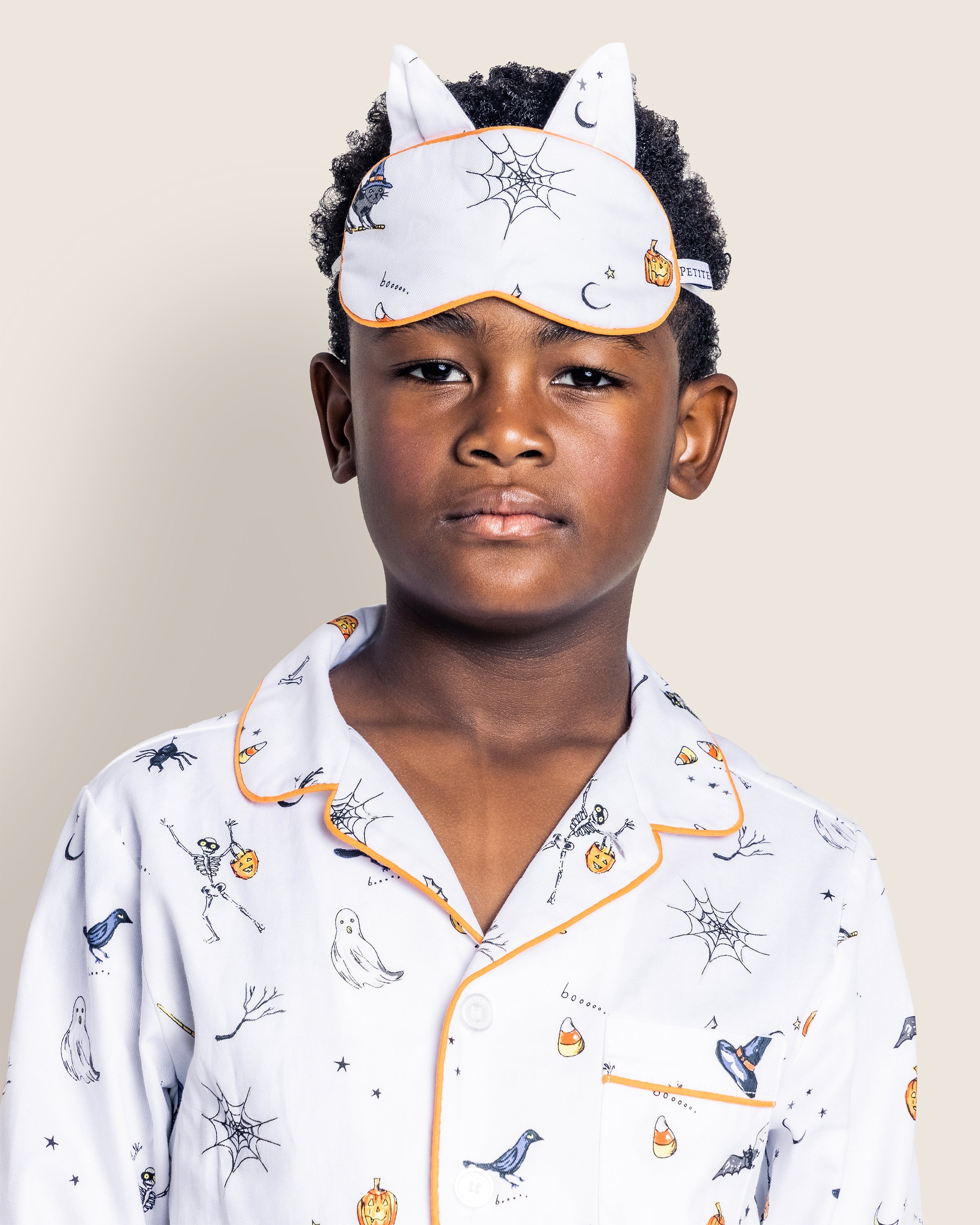 Kid’s Twill Kitty Sleep Mask in Trick or Treat