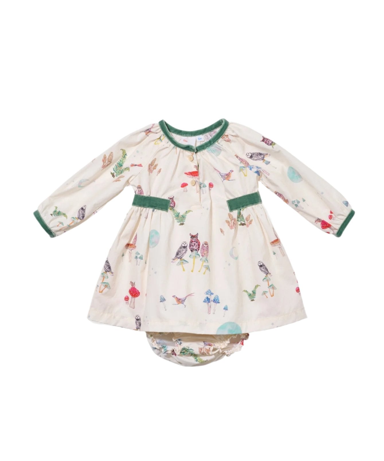 Elizabeth Baby Dress in Forest Friends