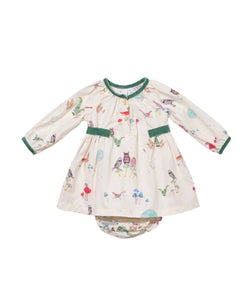 Elizabeth Baby Dress in Forest Friends