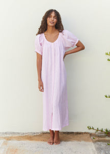 Elle Linen Long Nightdress