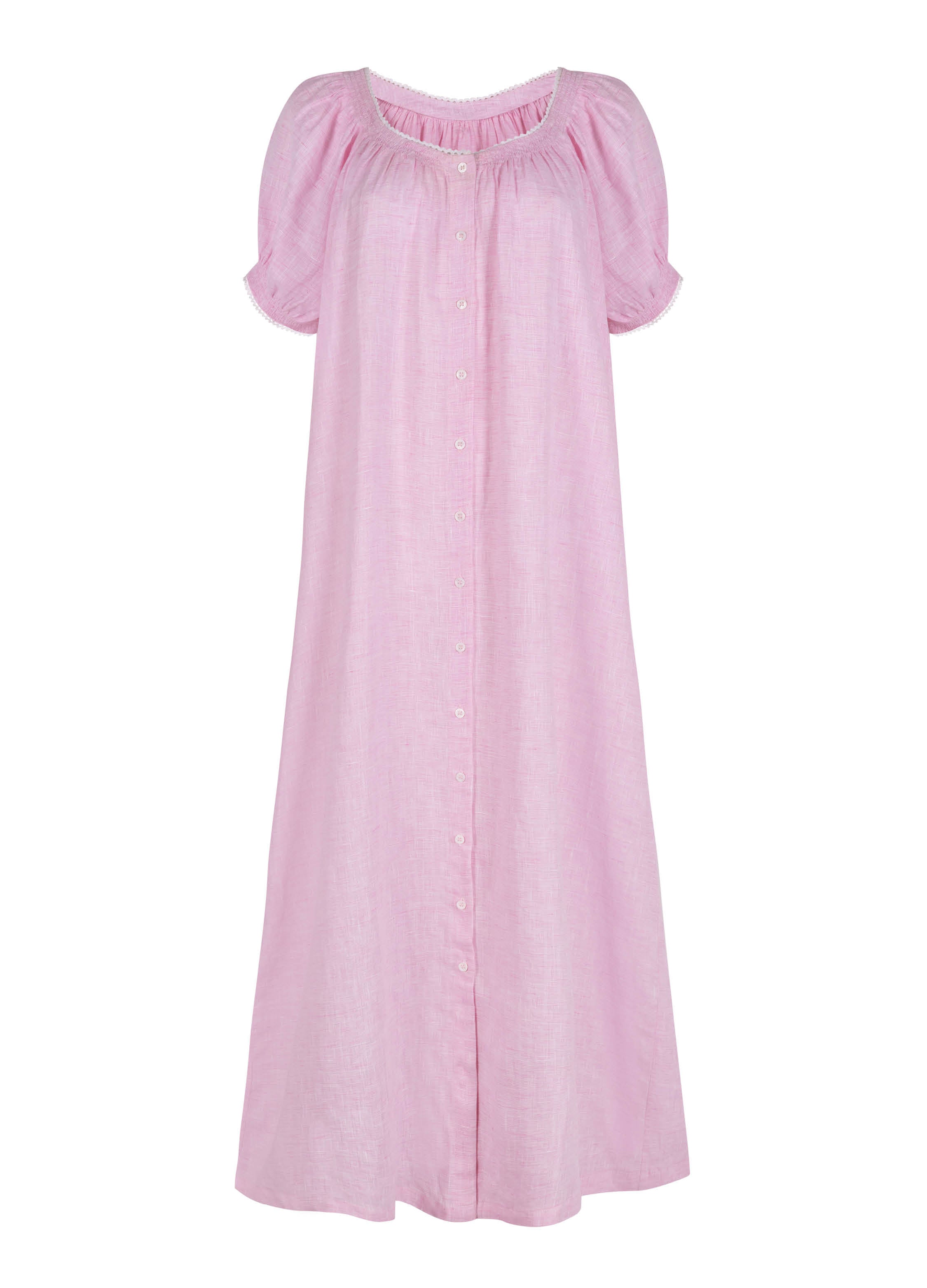 Elle Linen Long Nightdress