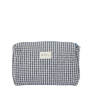 Elsie Travel Case Zip Pouch Bag in Black Gingham