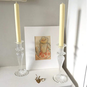 Dinner Candles in Foxglove Ivory