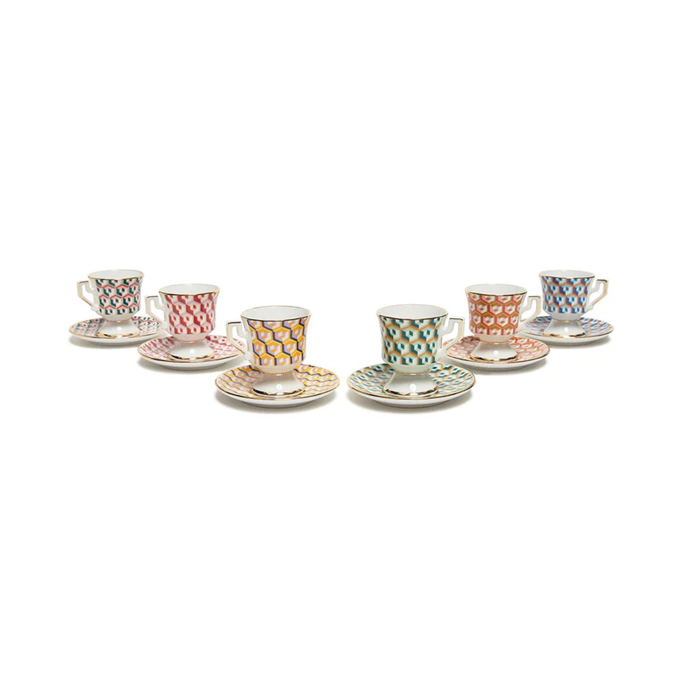 Espresso Cup in Cubi Mix, Set of 6