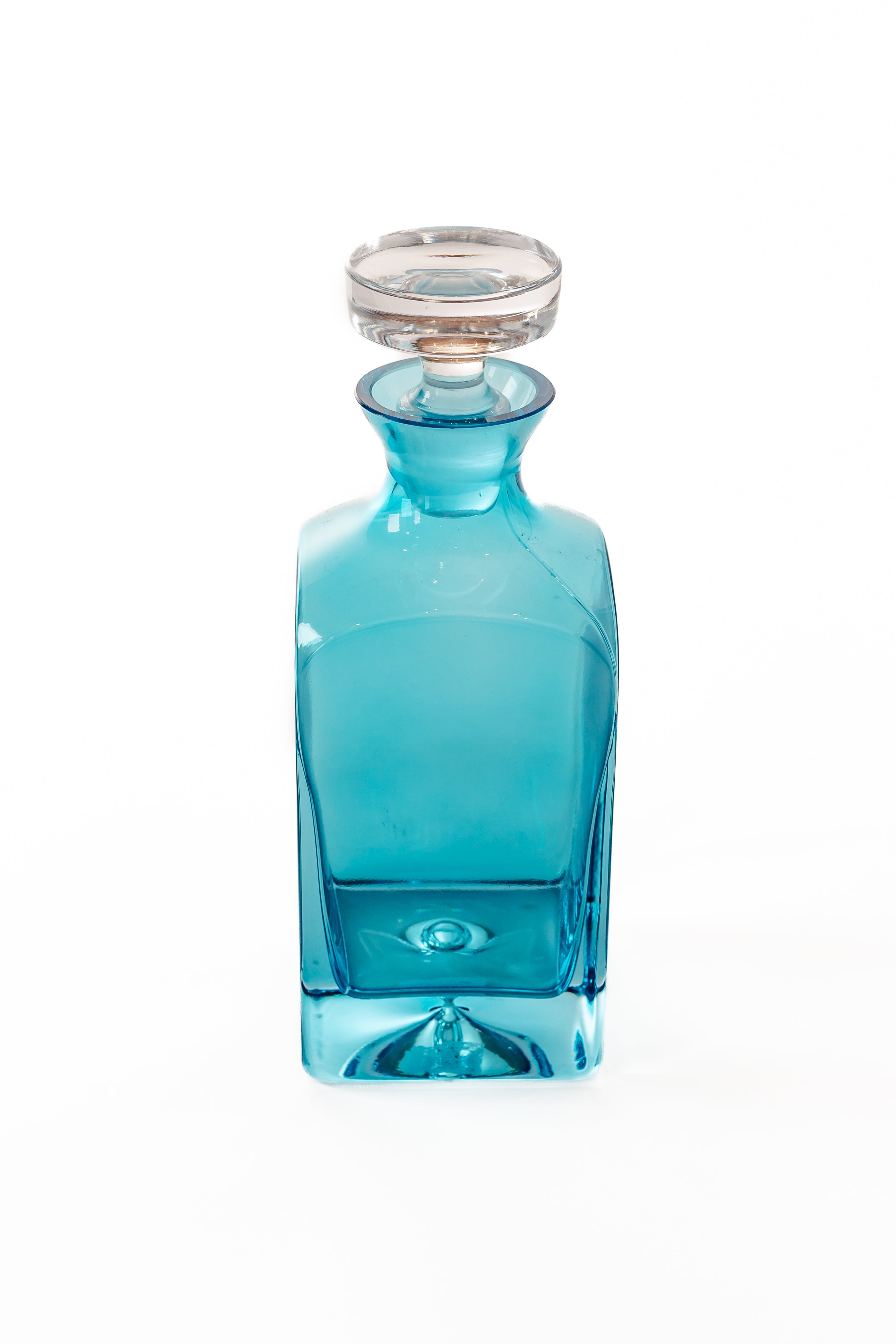 Estelle Colored Decanter in Ocean Blue