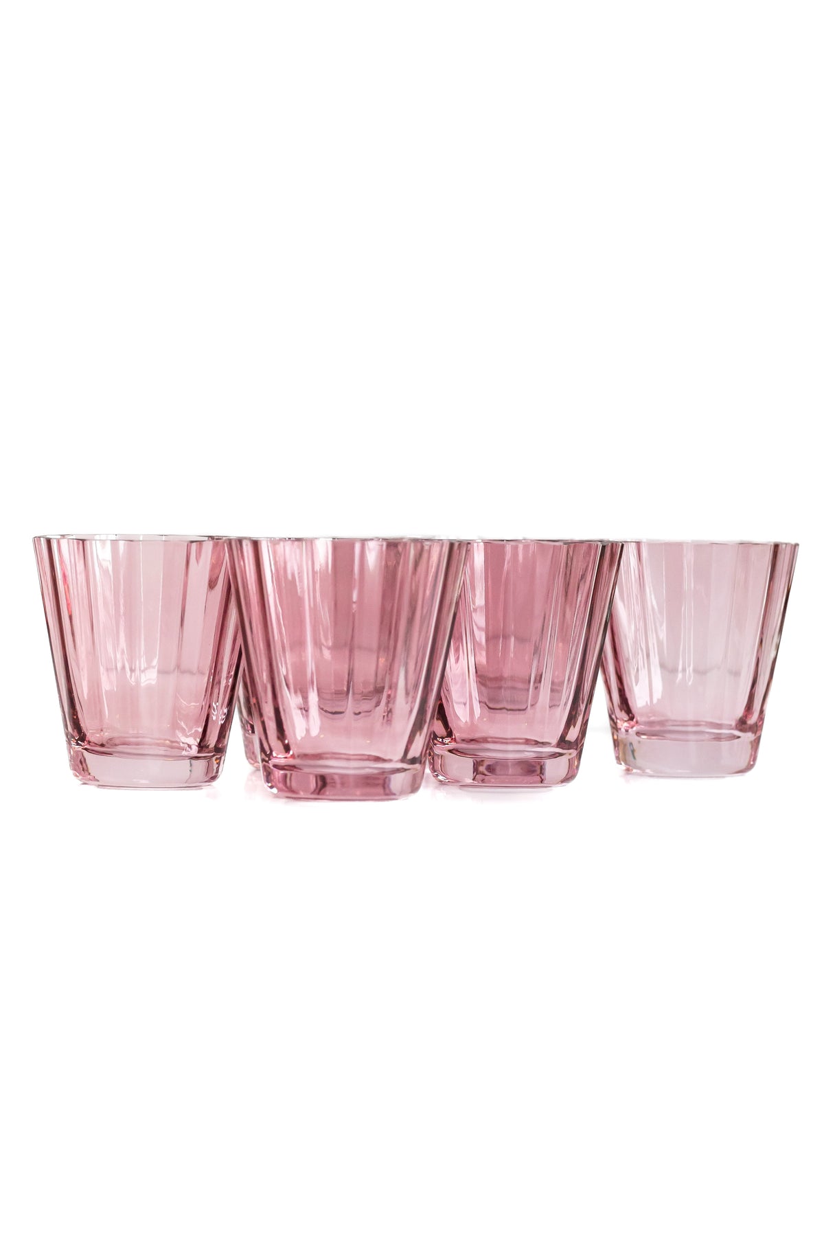 Estelle Colored Sunday Low Balls, Set of 6 in Rose