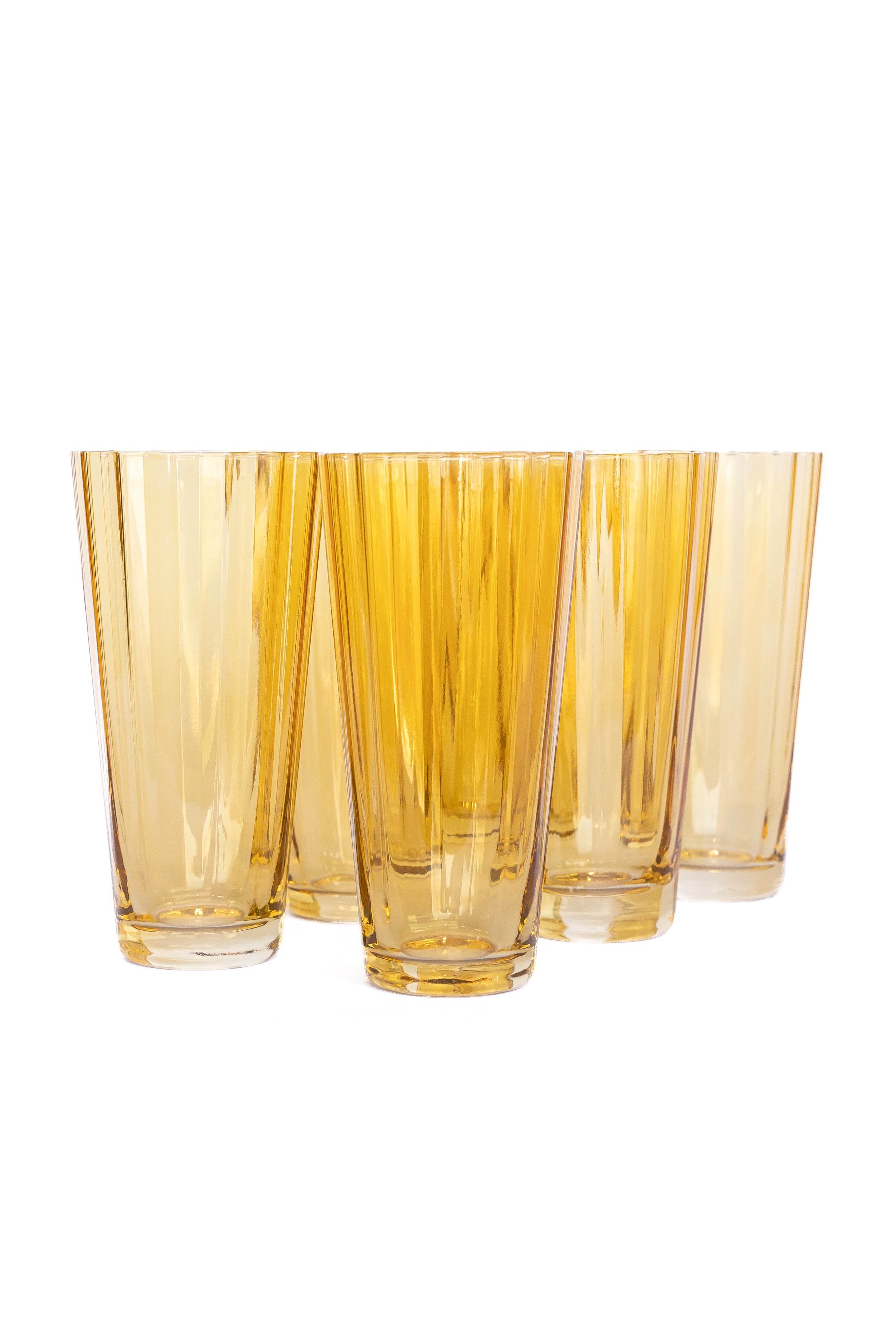 Estelle Colored Sunday High Balls, Set of 6 in Yellow