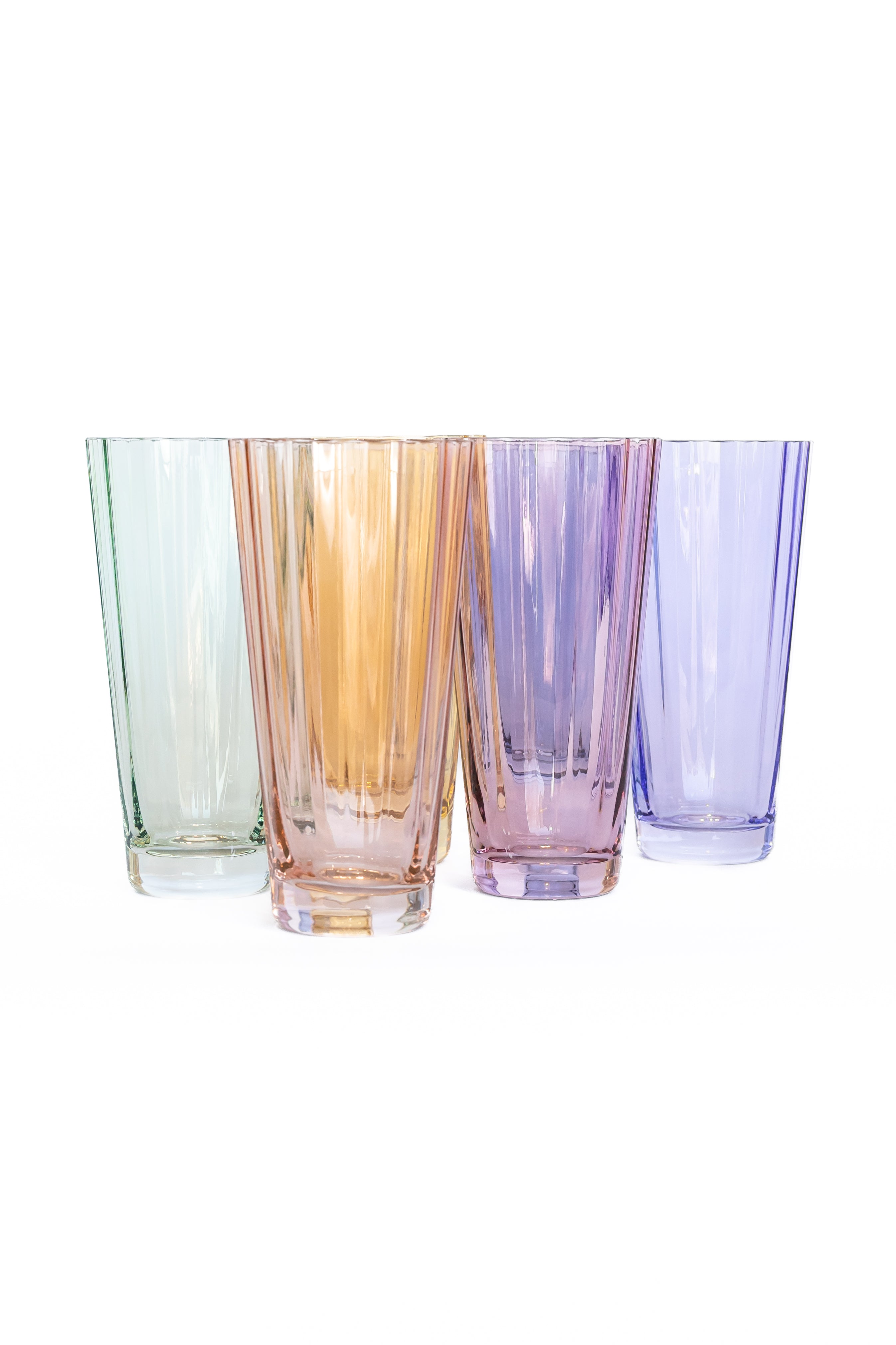 Estelle Colored Sunday High Balls, Set of 6 in Pastel Mixed Set