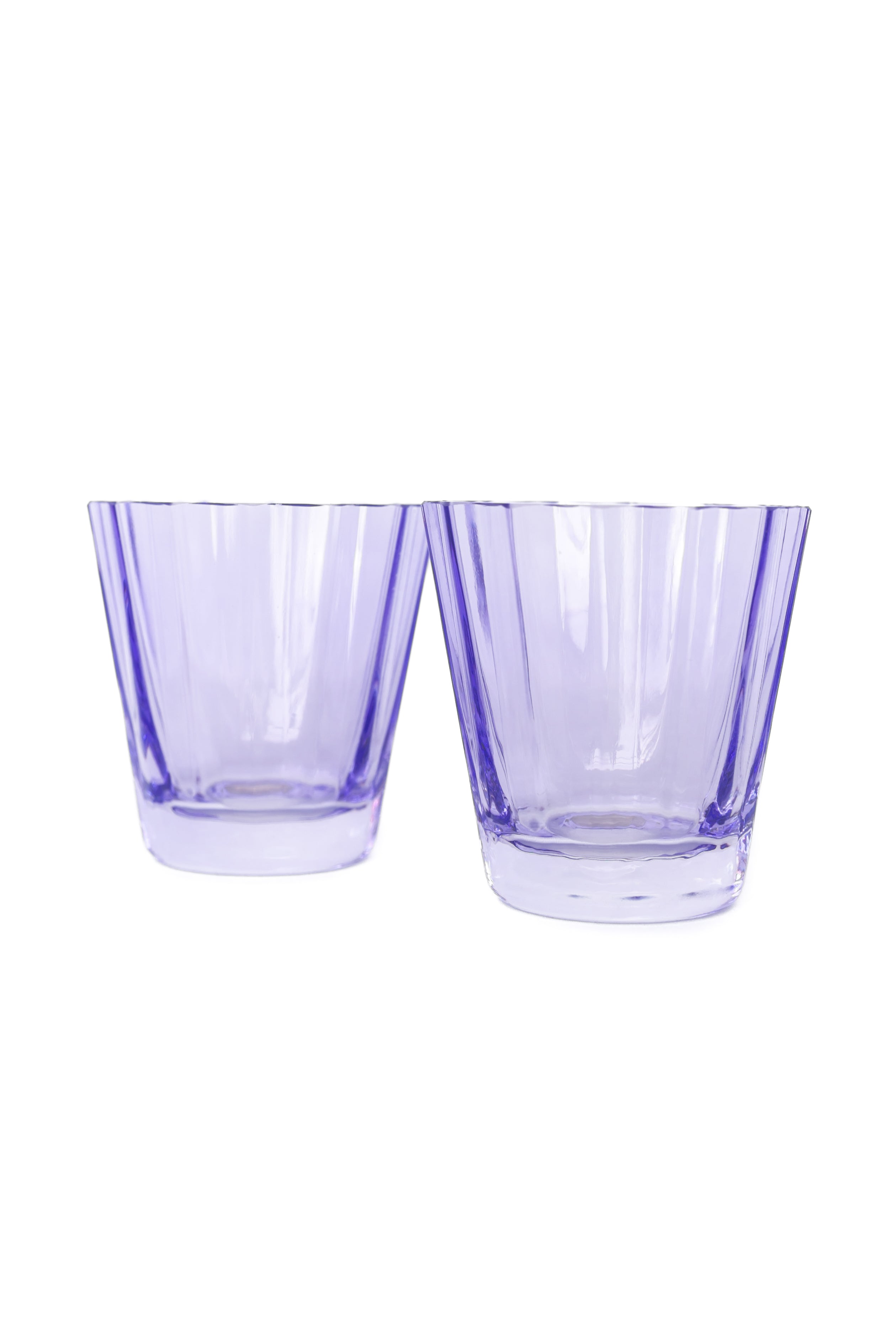 Estelle Colored Sunday Low Balls, Set of 2 in Lavender