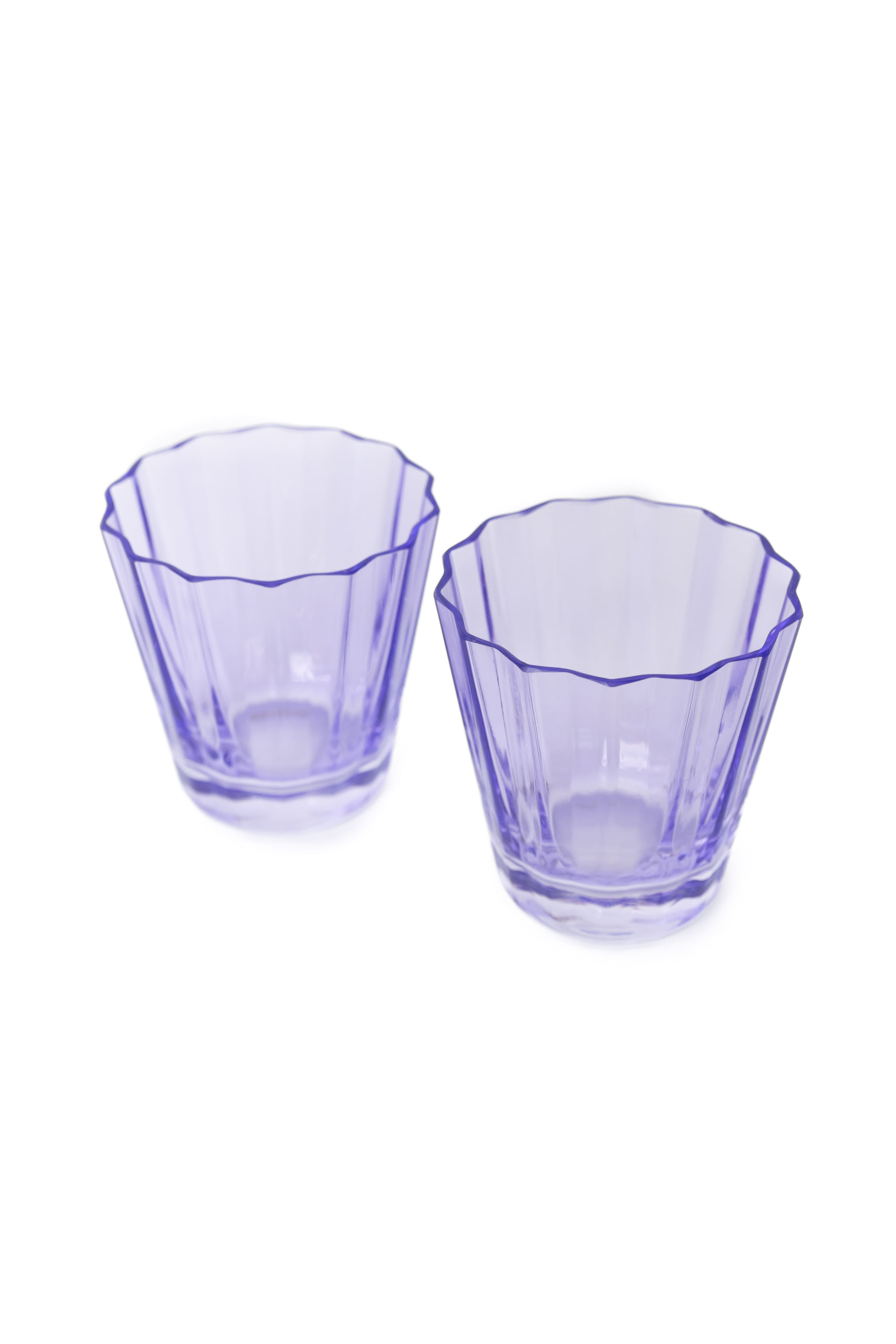 Estelle Colored Sunday Low Balls, Set of 2 in Lavender