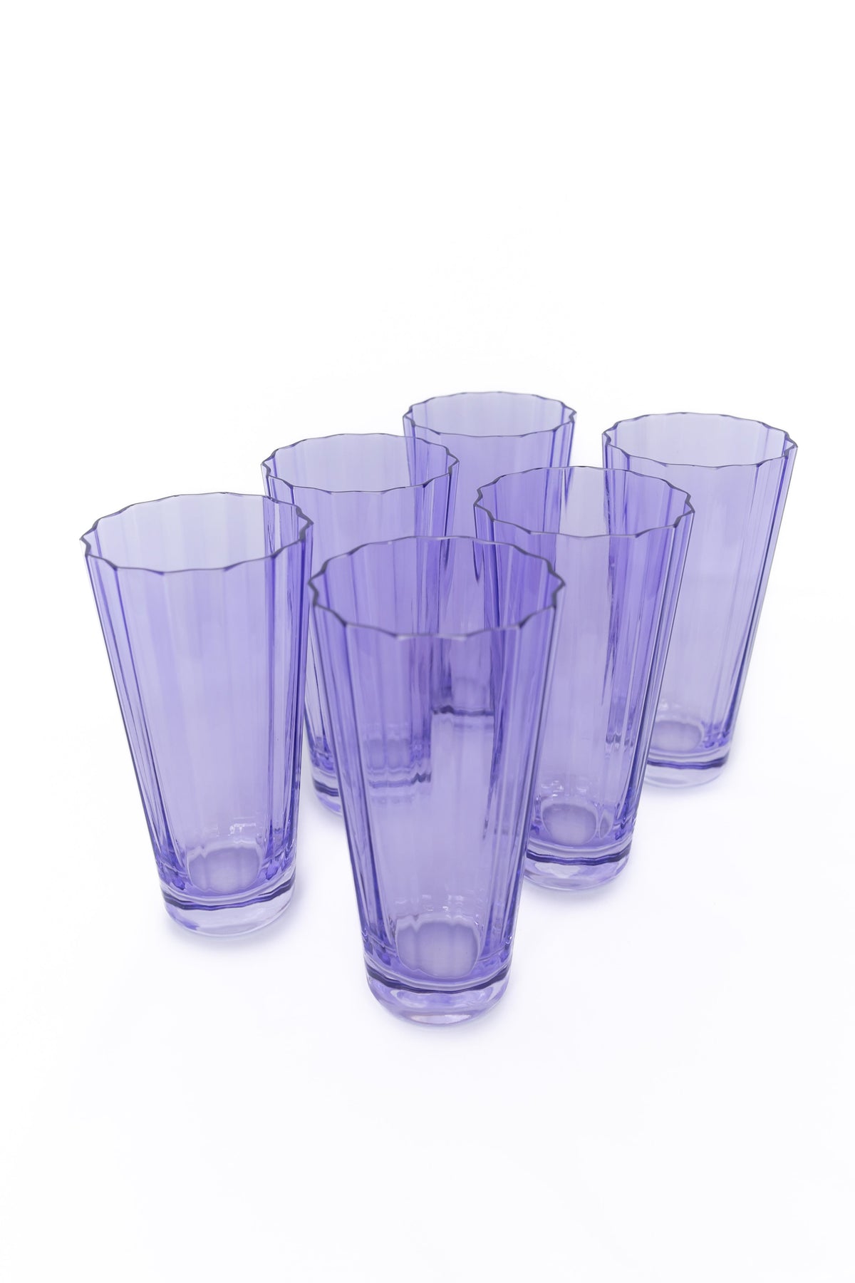 Estelle Colored Sunday High Balls, Set of 6 in Lavender