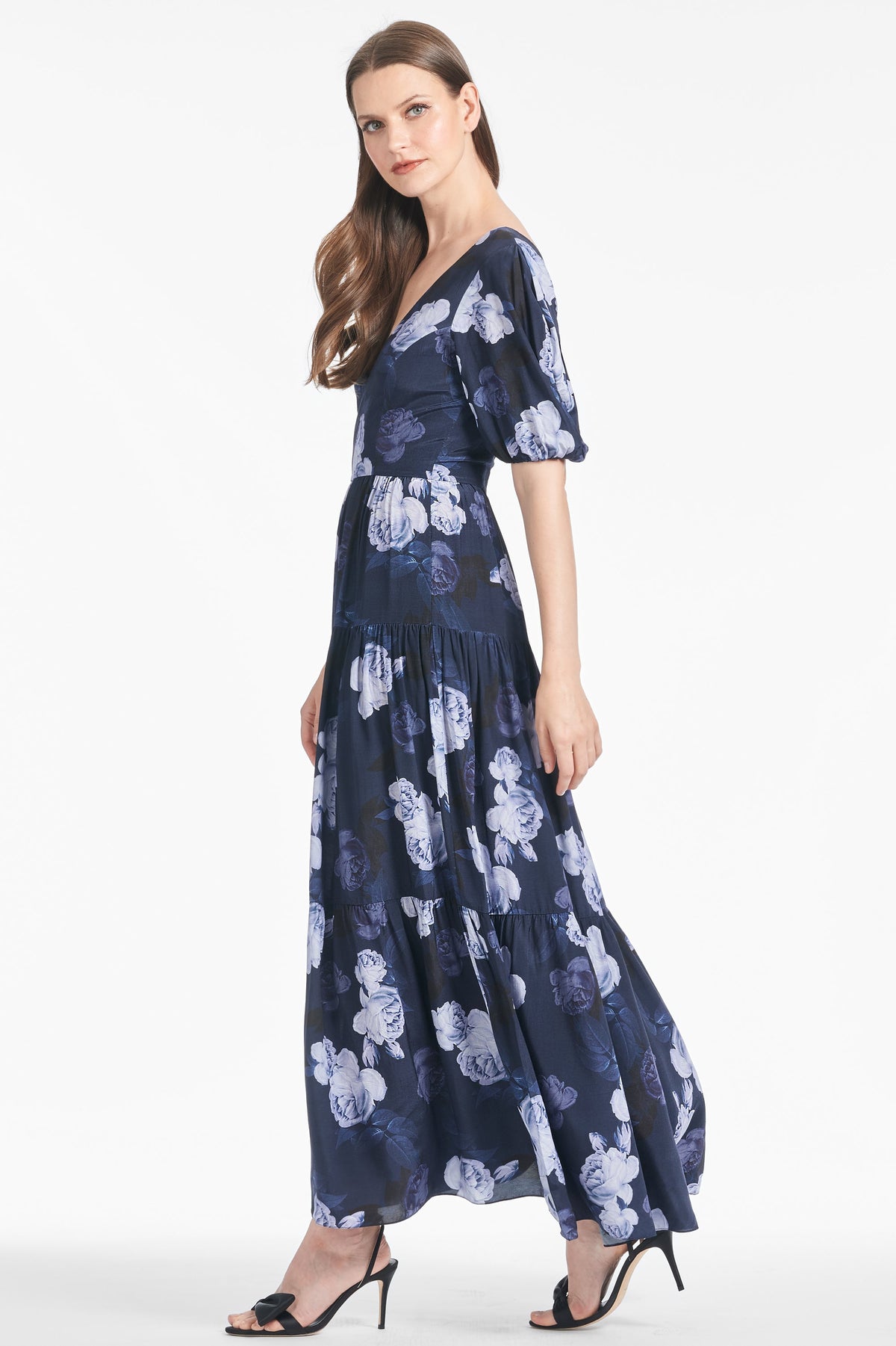 Carina Dress in Midnight Glacial Rose