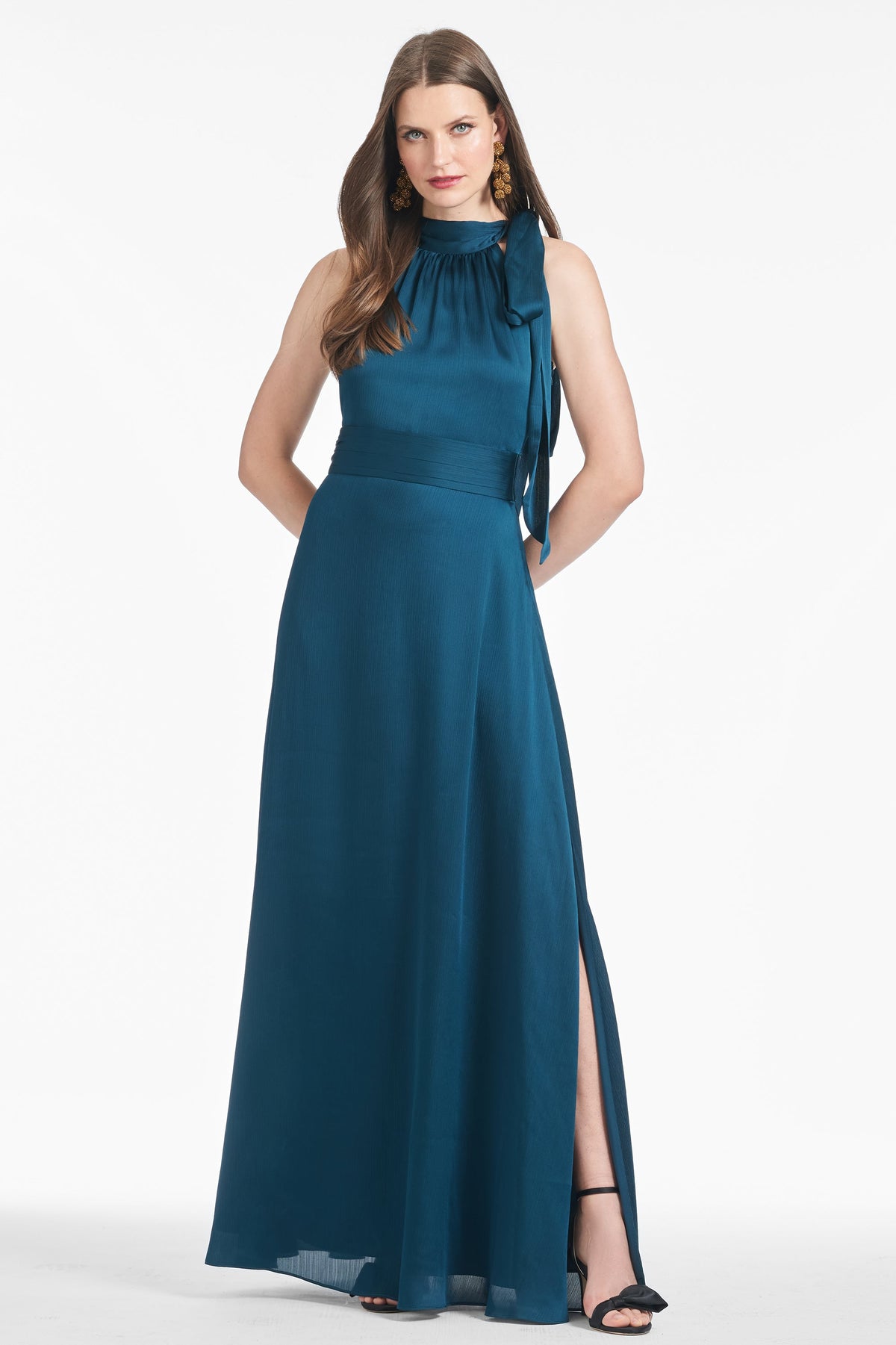 Kayla Gown in Bottle Green