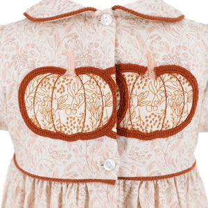 Sarita Girl Dress in Chinoiserie Pumpkin