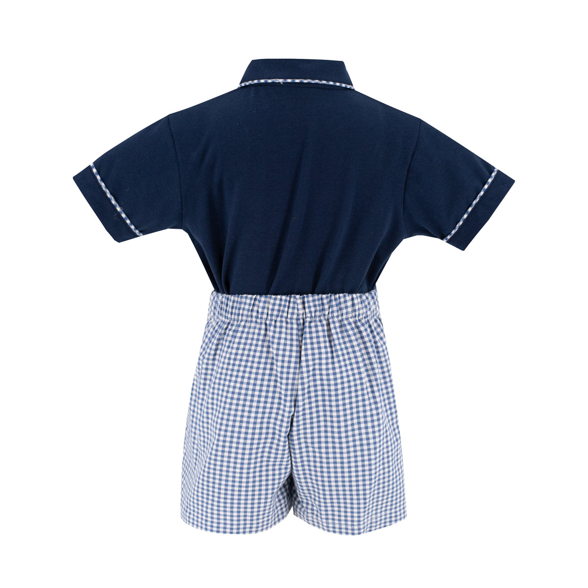 William Boy Polo Set in Classic Gingham Pumpkin