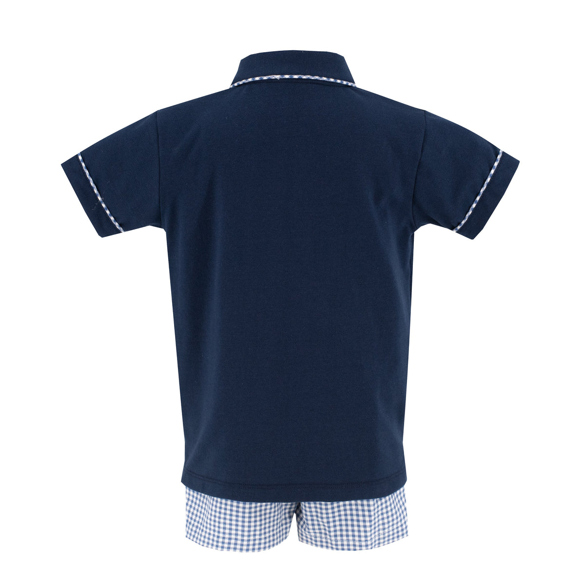 William Boy Polo Set in Classic Gingham Pumpkin