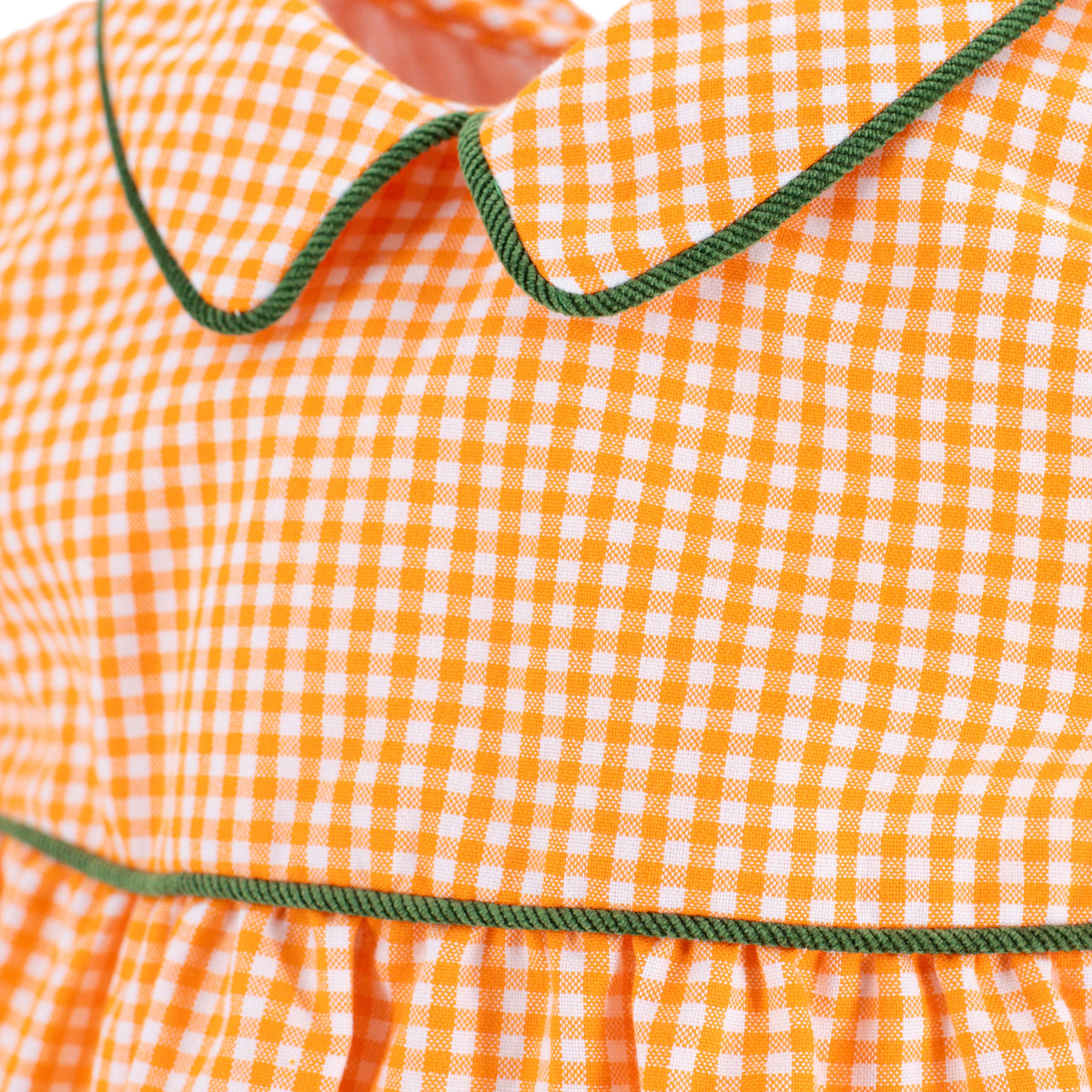 Lucas Boy Bubble in Orange Gingham