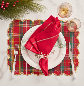 Holiday Threads Placemat in Red, Green & Gold, Set of 4