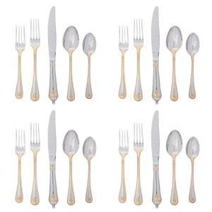 Berry & Thread 20-Piece Place Setting in Polished with Gold