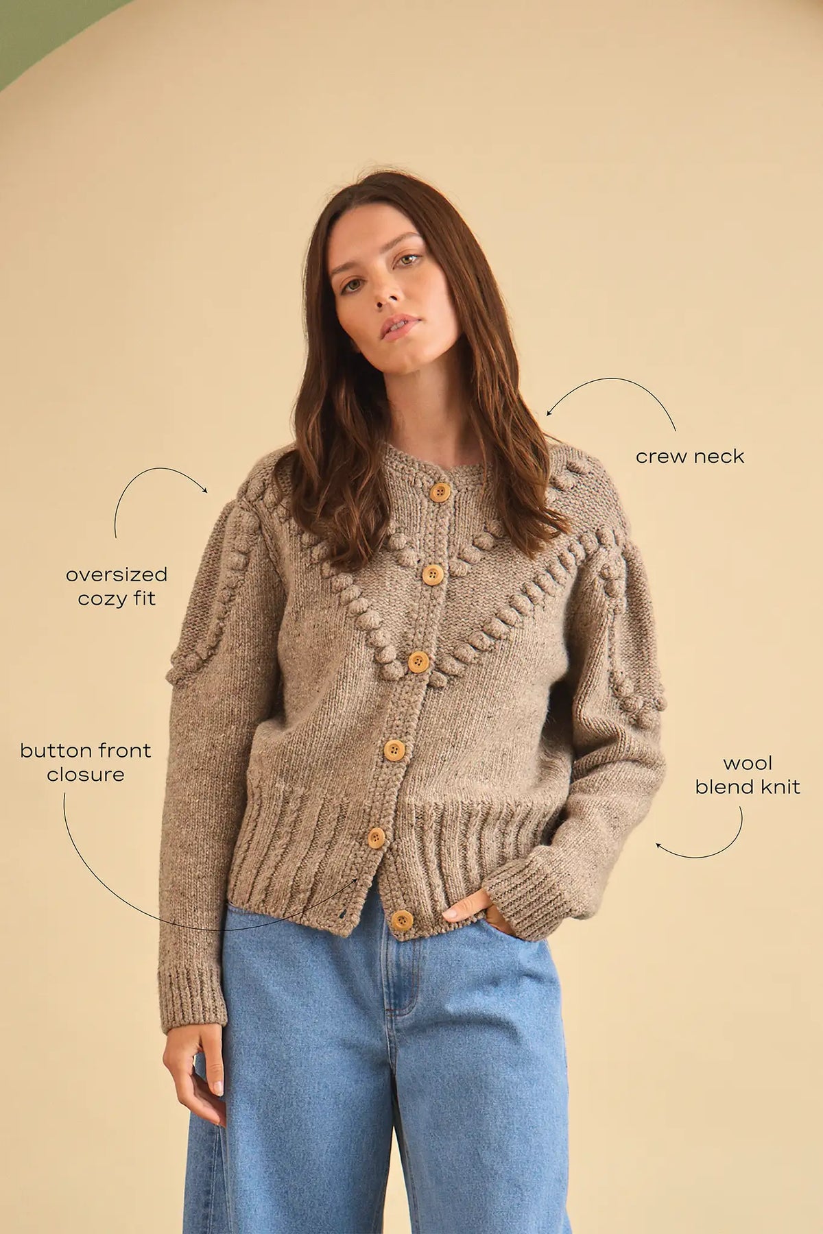 Bobble Sweater in Oatmeal
