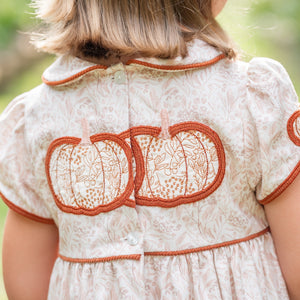 Sarita Girl Dress in Chinoiserie Pumpkin