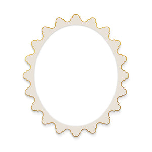 Fleur x Natalie Erwin Magazine Oval with Gold Leaf Portrait Wall Frame, 26" x 31"