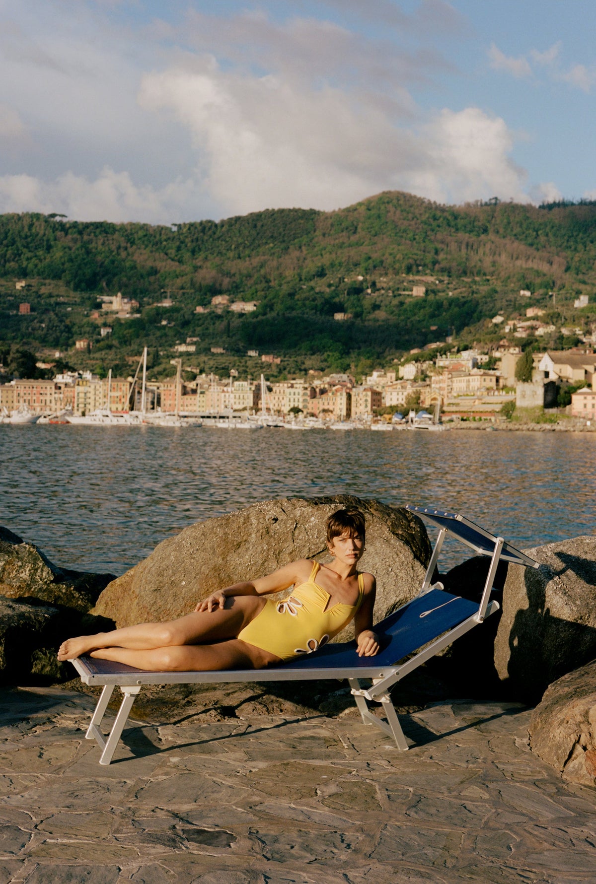 The Flora One-Piece in Butter Yellow & Ivory