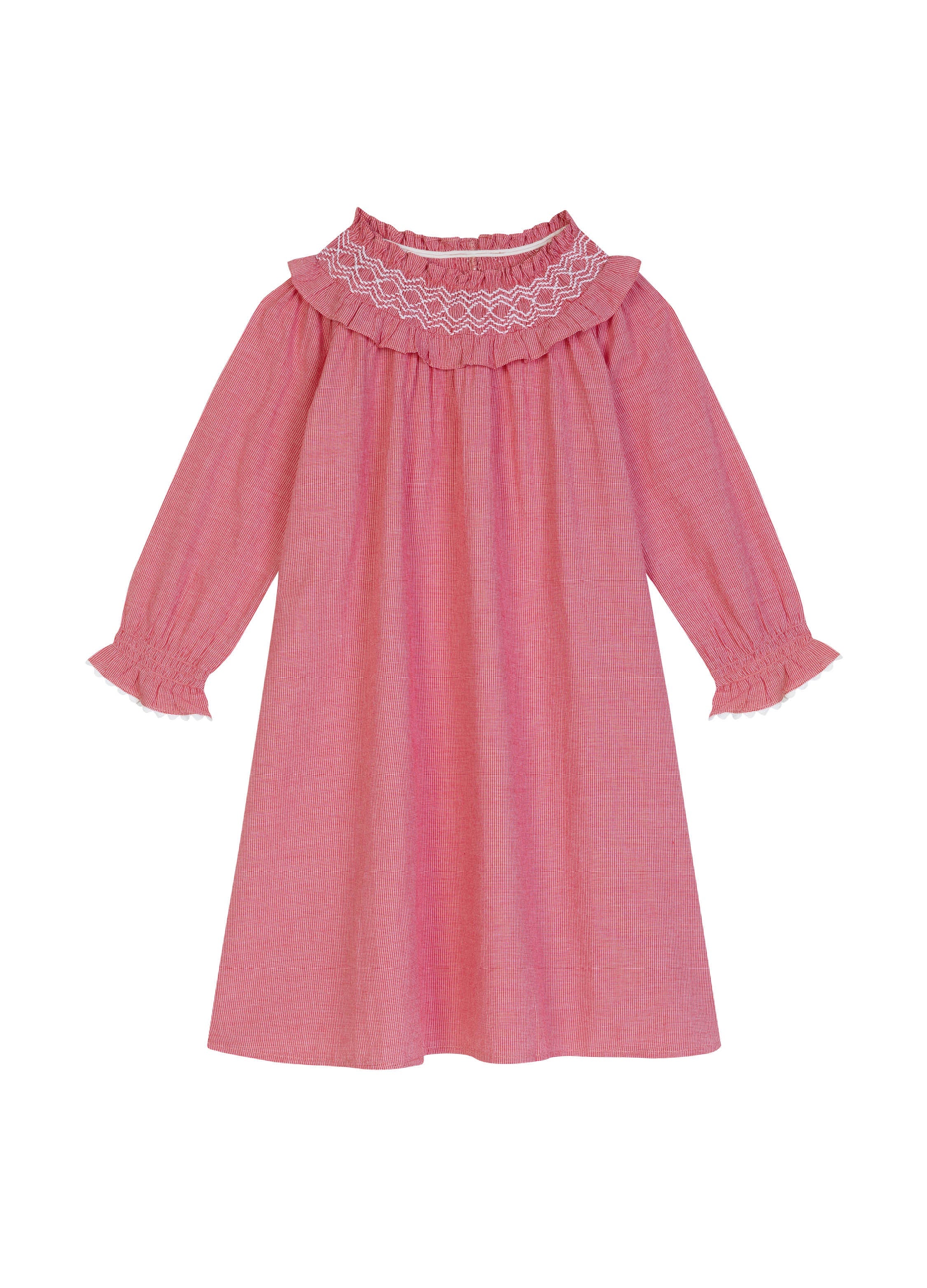 Florrie Nightdress in Redcurrant Gingham