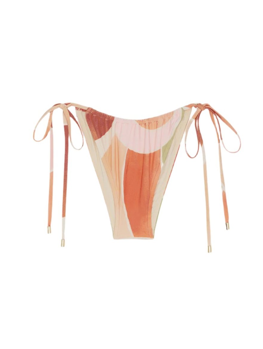 Ruched Channel String Bikini Bottom