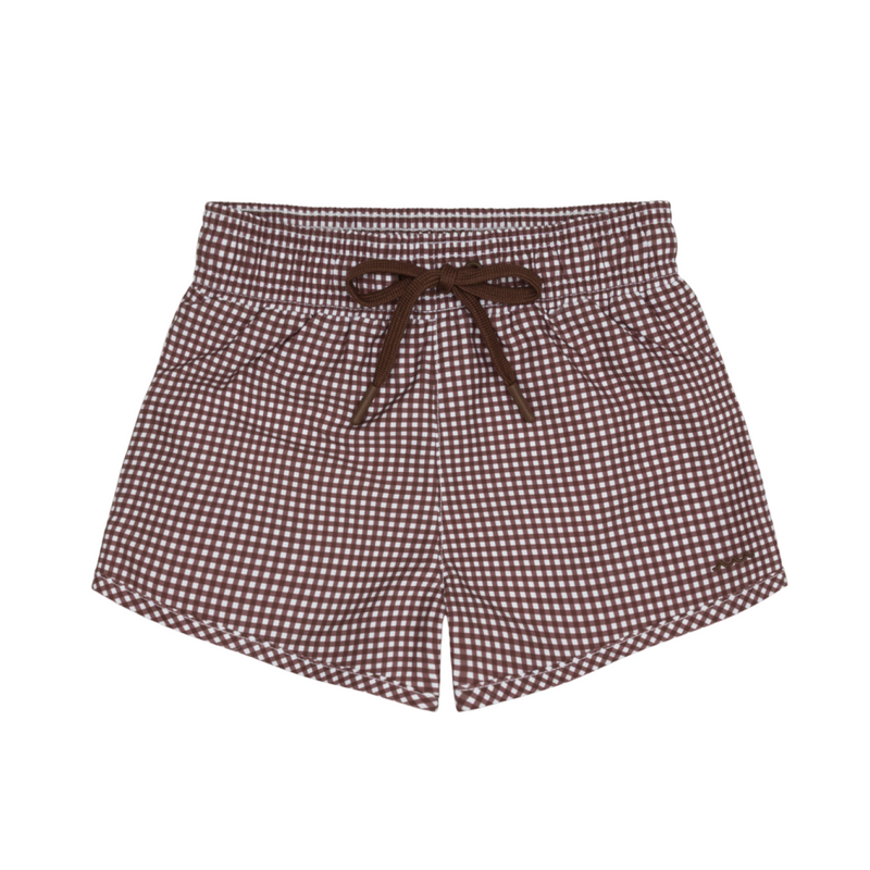 Boys’ Cocoa Gingham Boardie