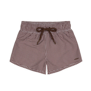 Boys’ Cocoa Gingham Boardie