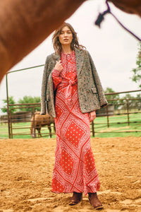 Suki Skirt in Aces Wild Red