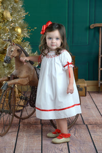 Franny White Bishop Dress