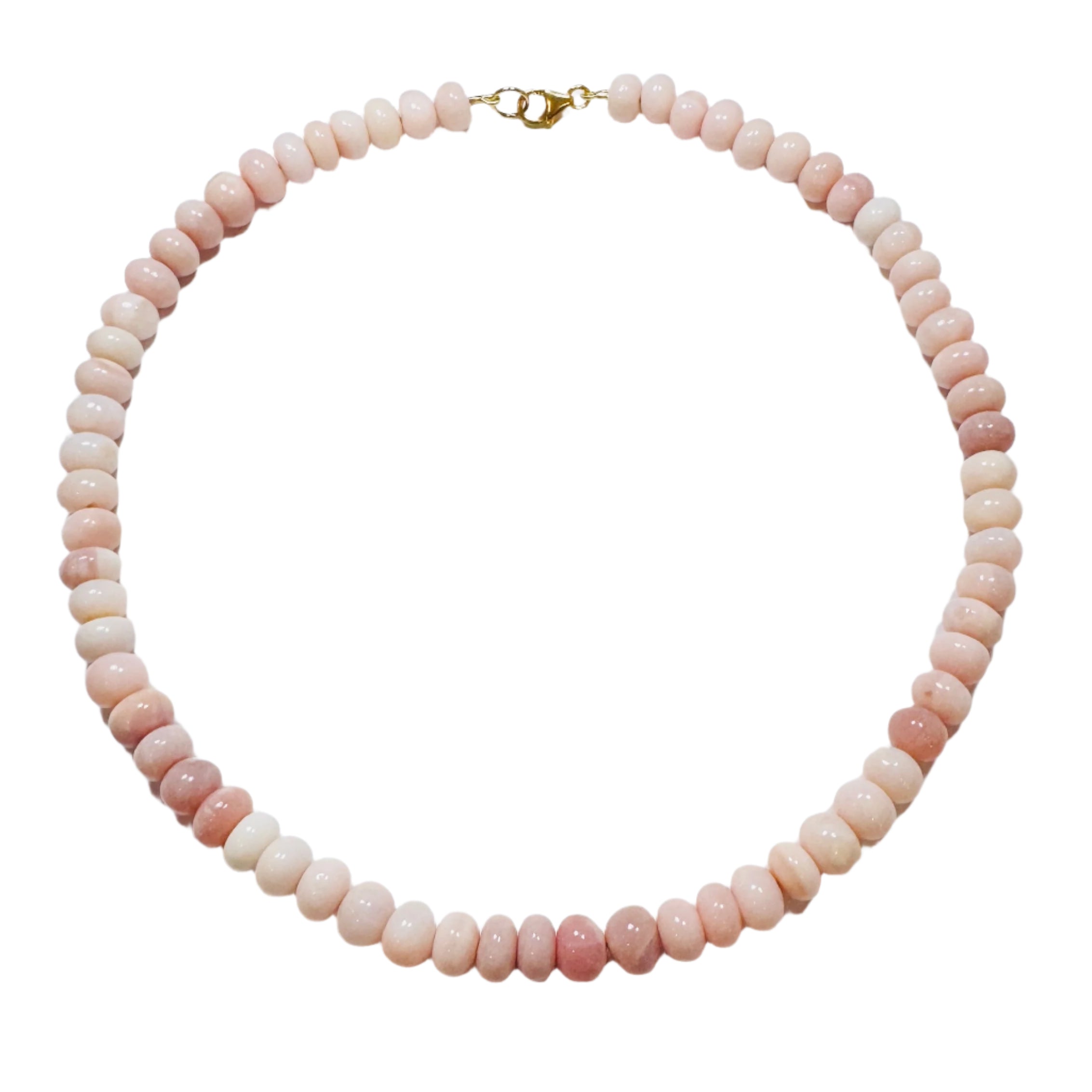 Smooth Pink Opal Candy Necklace