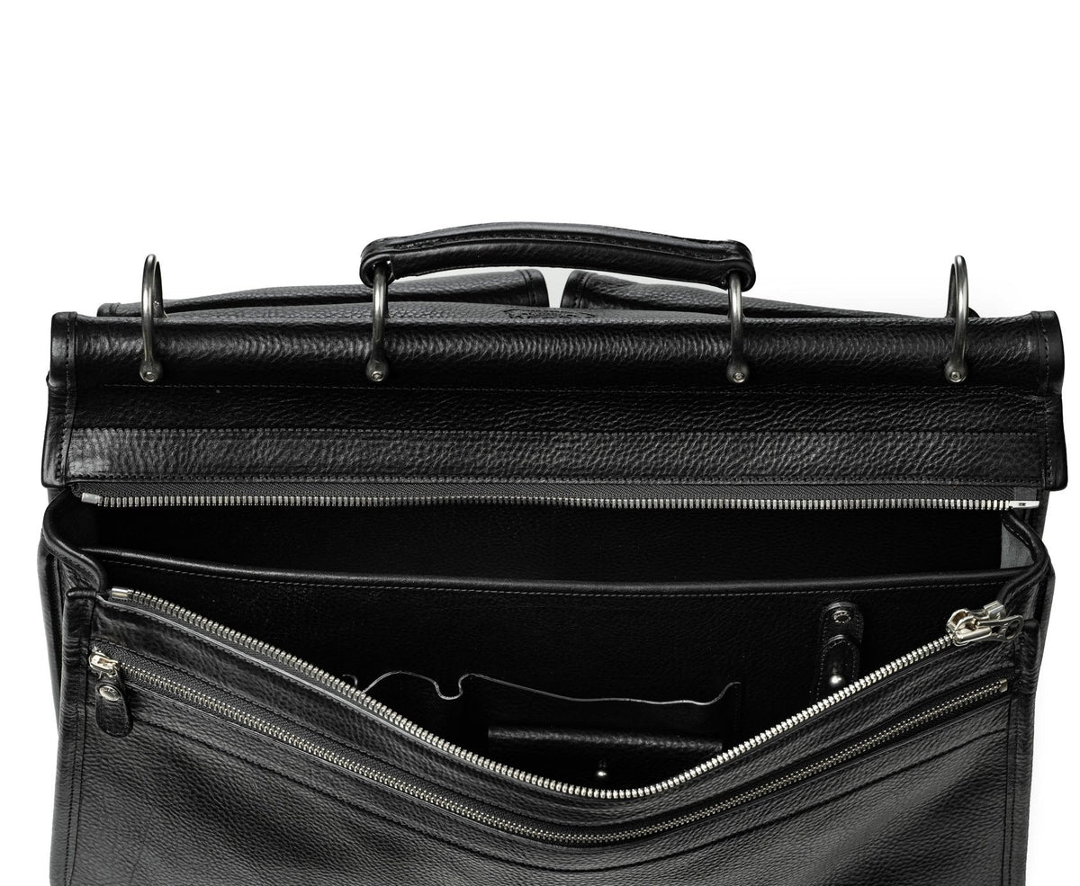 Garrison No. 147 | Vintage Black Leather Briefcase | Ghurka