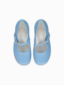 La Coqueta Mary Janes in Dusty Blue