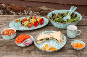 Sandwich Plates in Sea Glass, Set of 4