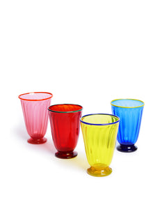 Rainbow Glasses in Mix Multicolor, Set of 4