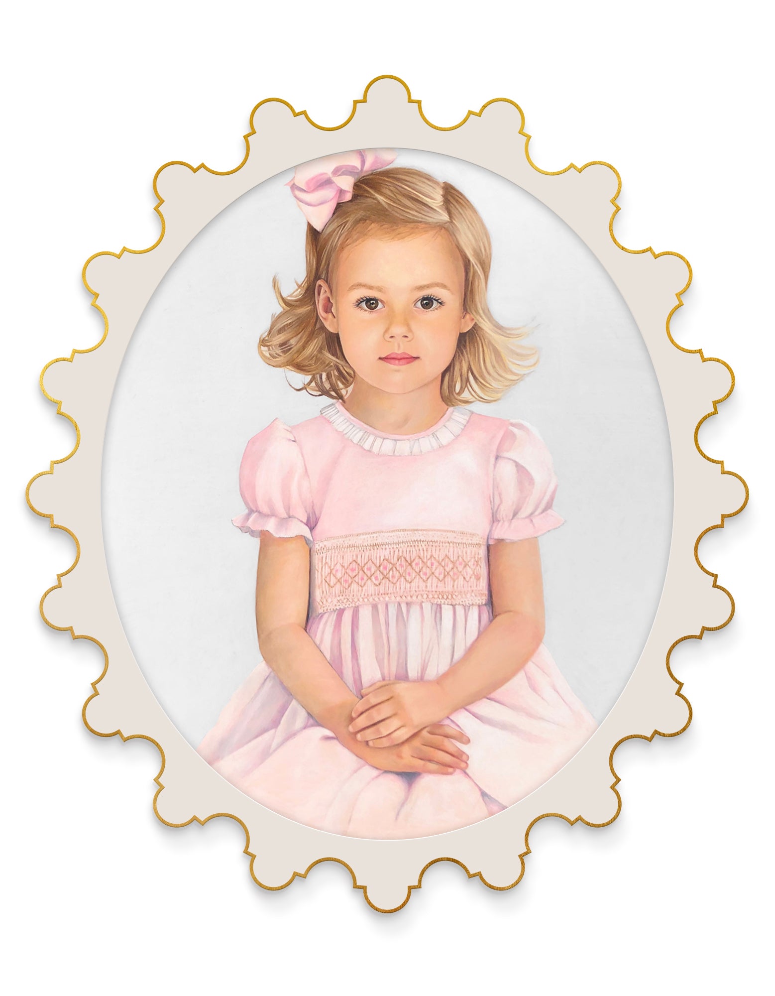 Fleur x Natalie Erwin Magazine Oval with Gold Leaf Portrait Wall Frame, 22" x 27.5"