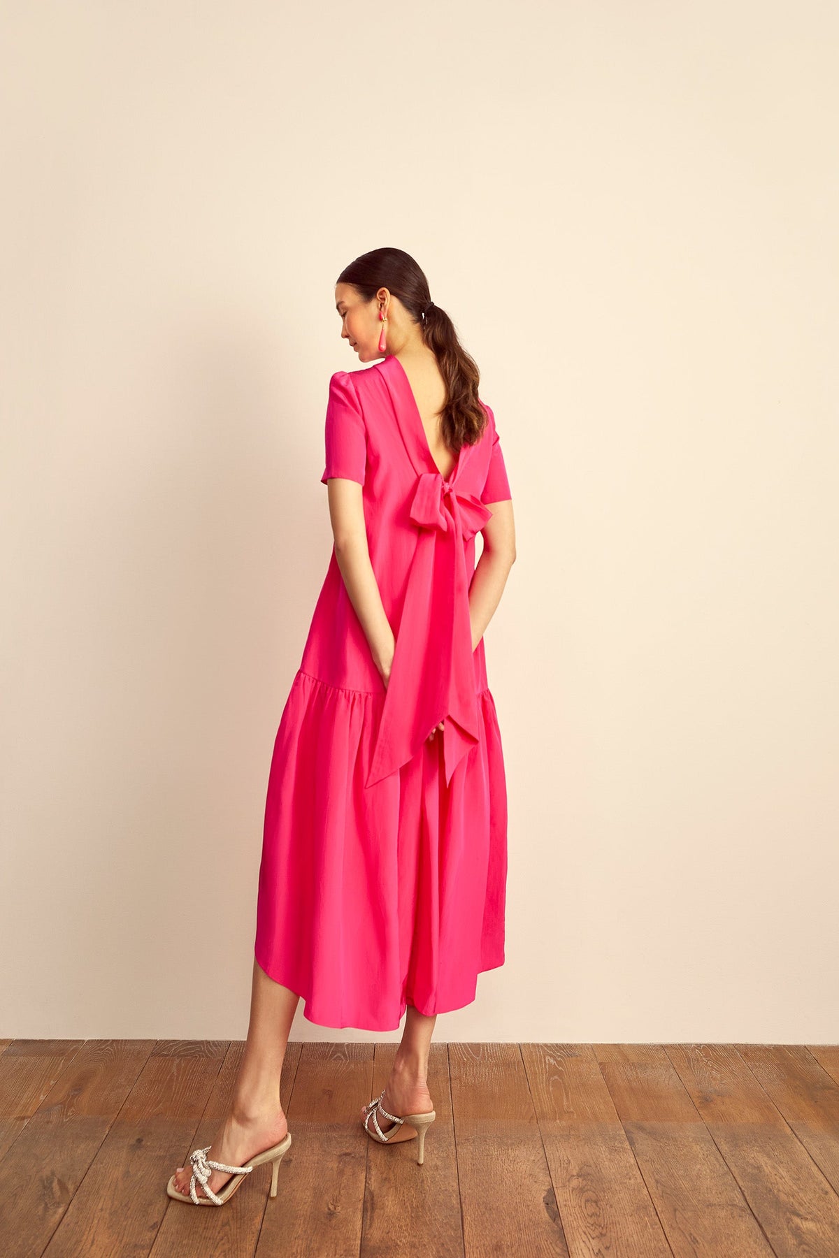 The Garland Dress Hot Pink