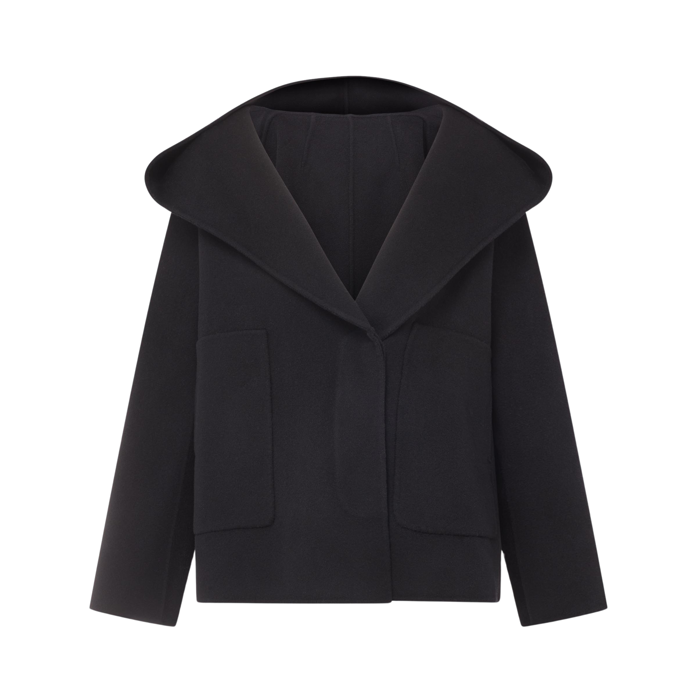 Gia Cashmere Coat in Black