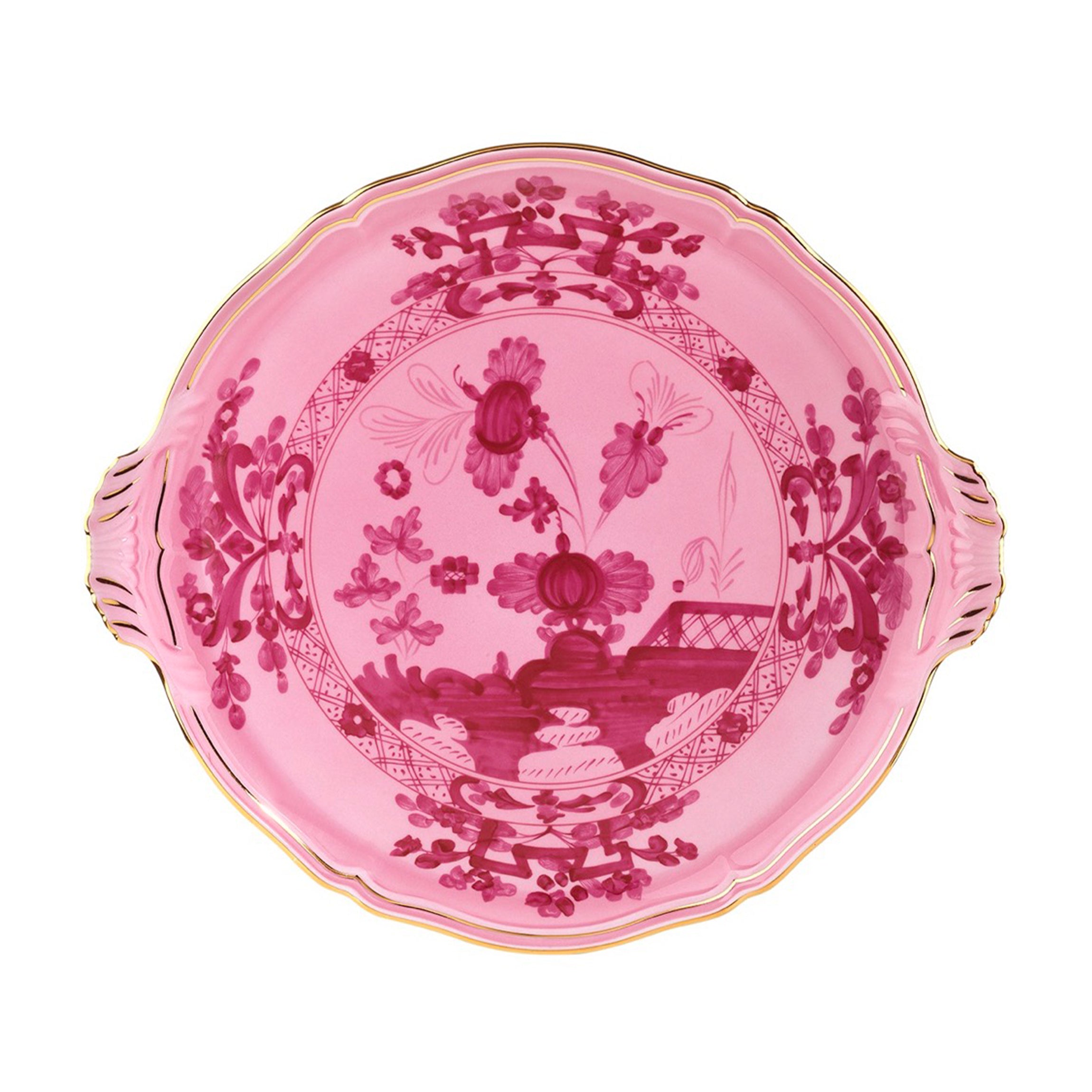 Oriente Italiano Round Cake Plate in Porpora