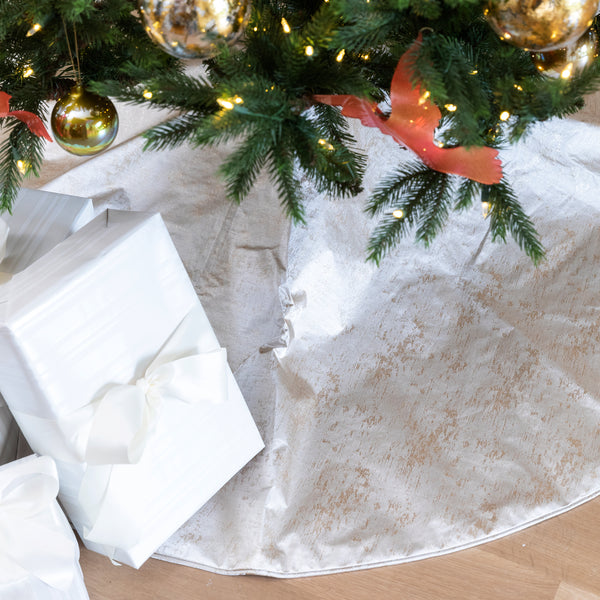 Gold Grain Christmas Tree Skirt