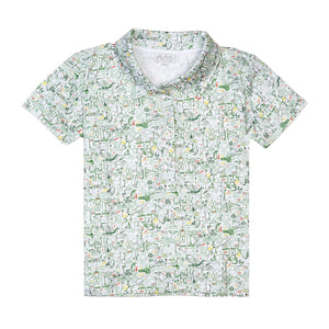 Joy Street Kids golf print polo